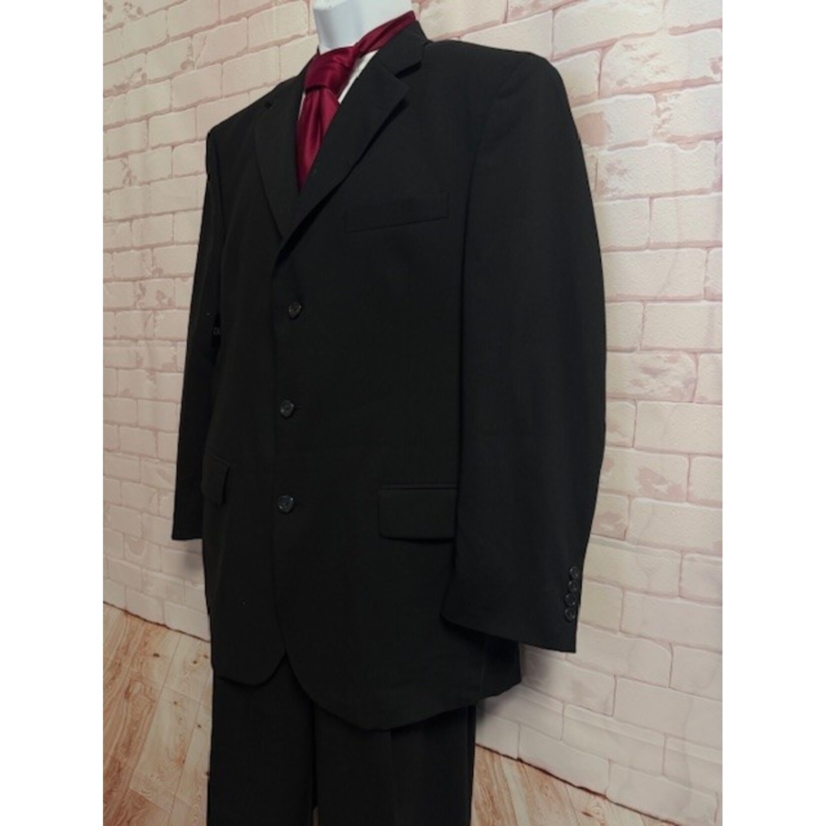 Jos. A Banks, Black, Suit, 46R / 36x32