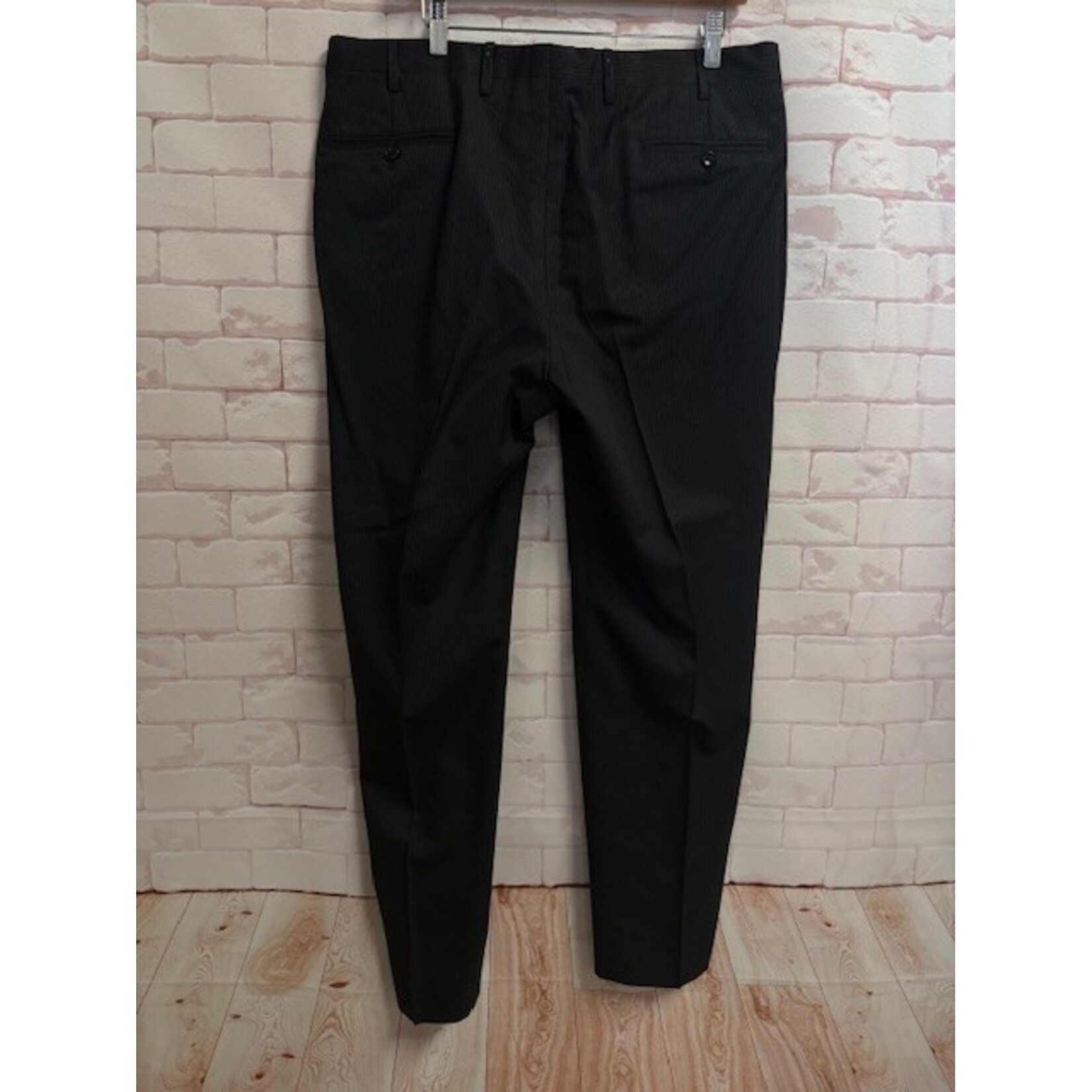 Brooks Brothers, Regent, Black, Pin Striped, Suit, 44R / 37x41
