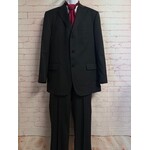 Brooks Brothers, Regent, Black, Pin Striped, Suit, 44R / 37x41