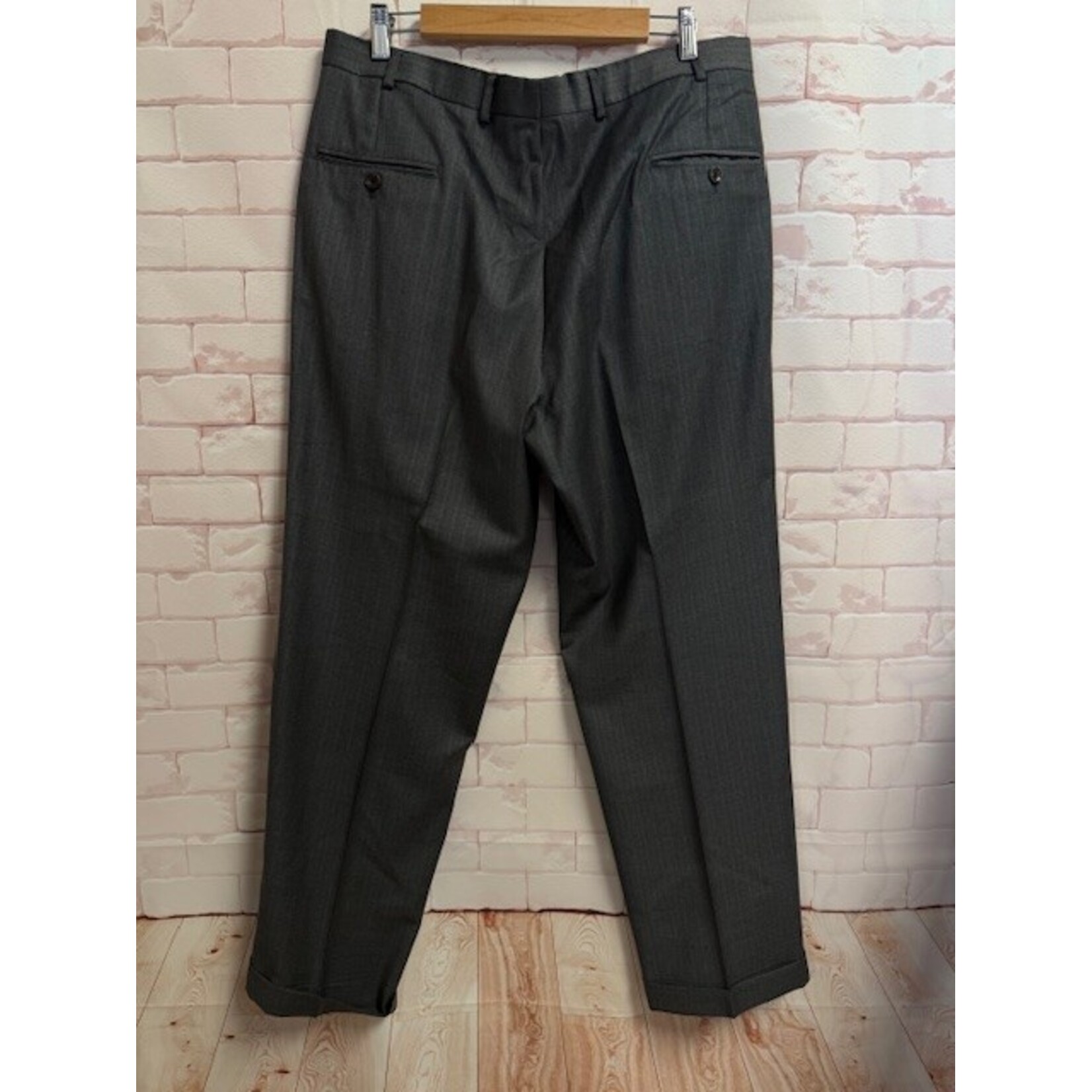 Brooks Brothers, Saxxon, Gray, Suit, 44R / 37x41
