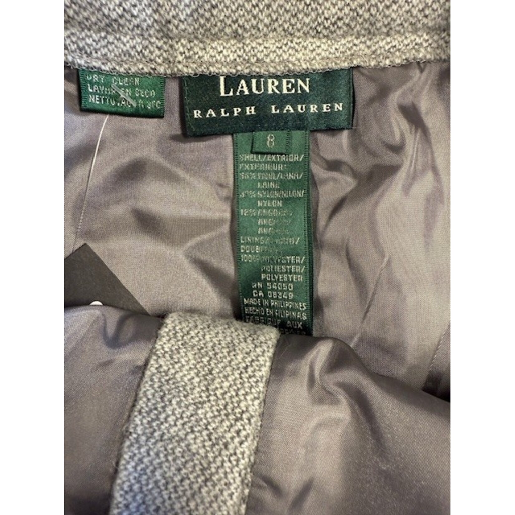 Ralph Lauren, Vintage, Gray, Skirt, 8, NWT