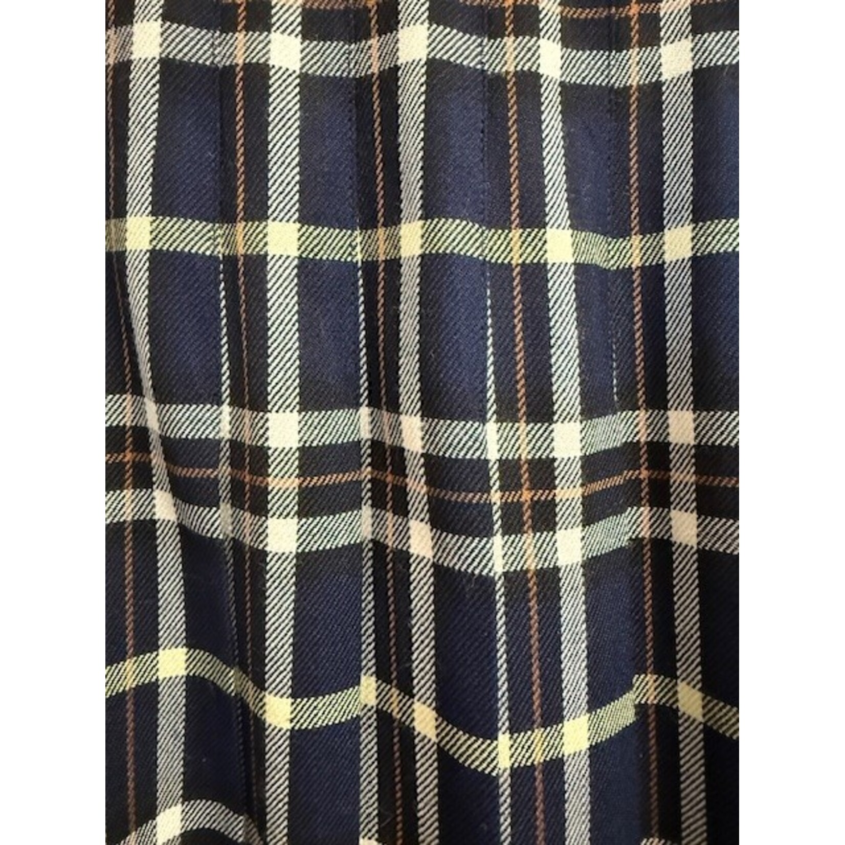 Pendleton, Navy, Orange, Yellow, Tratan, Skirt, 14, VINTAGE