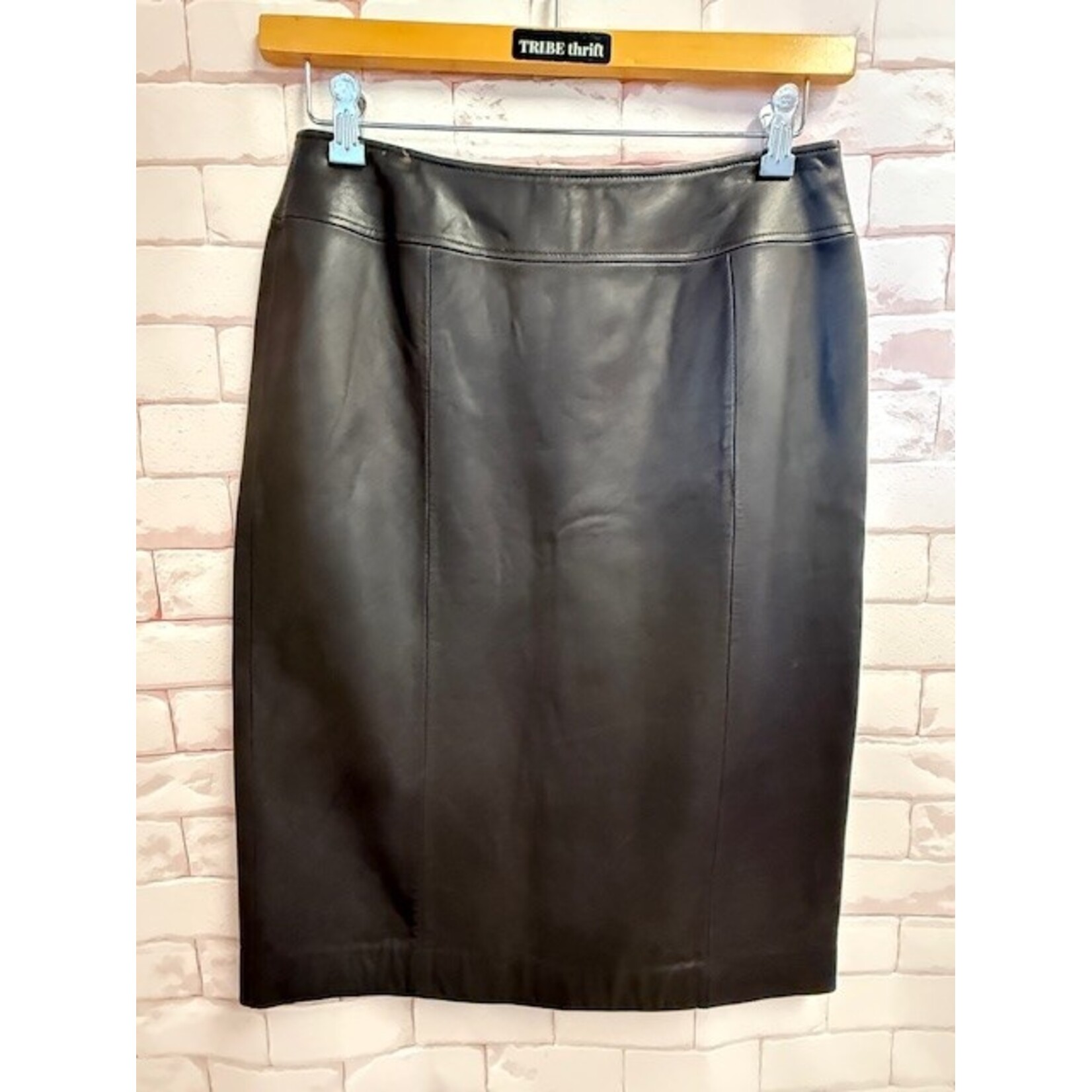 Brooks Brothers, Vintage, Brown, Leather, Skirt, NWT, 8
