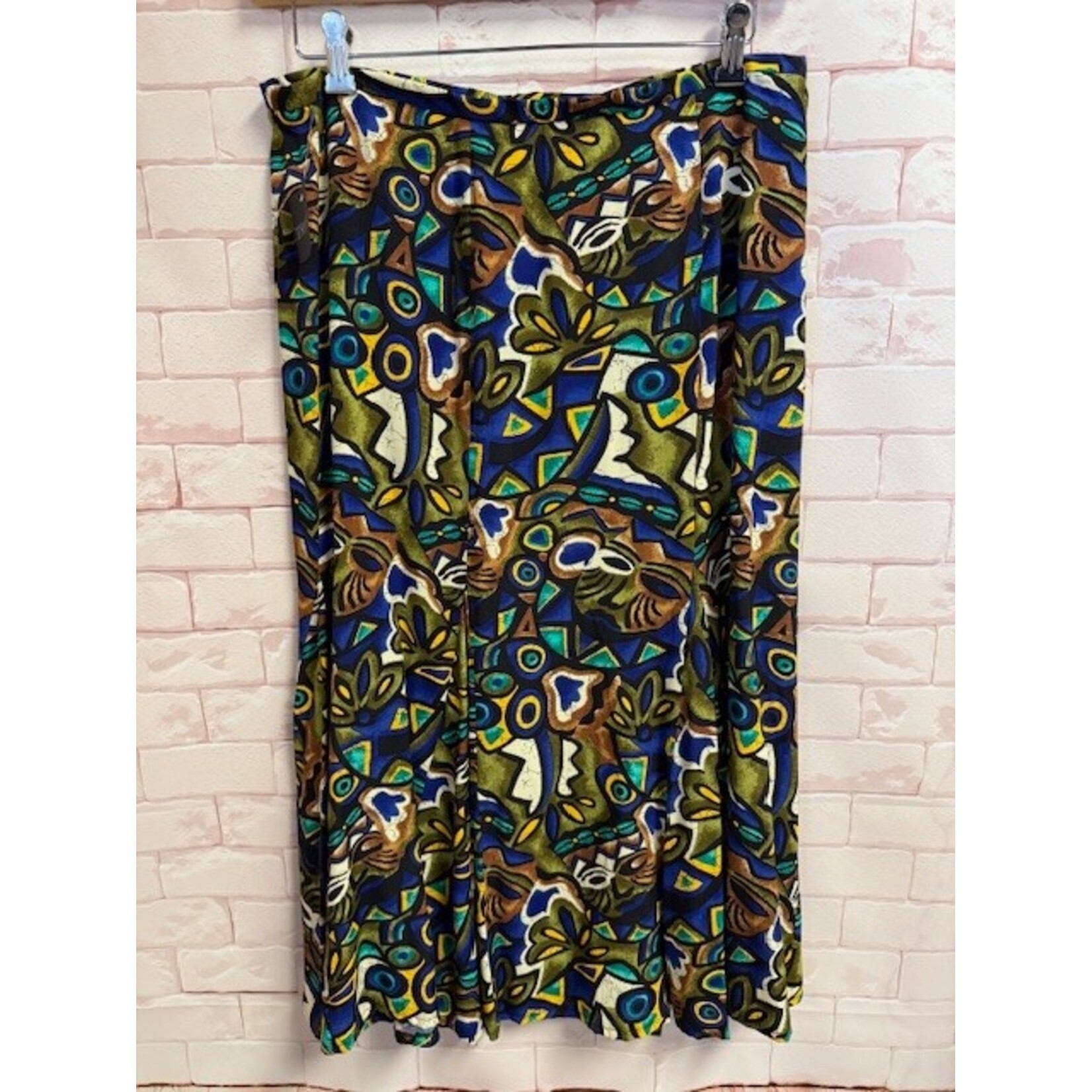 Unlabeled, Purple, Olive, Bold Patterned, Skirt, 10/12