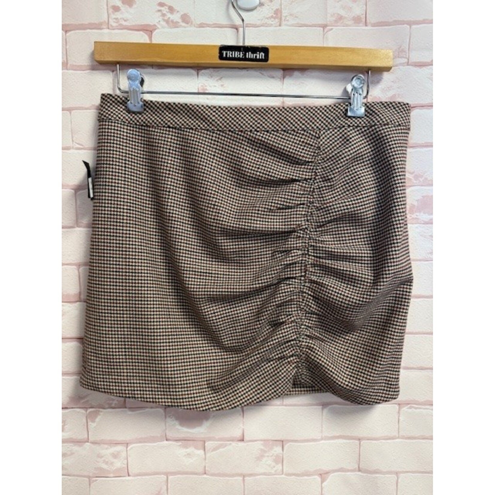 Free People Free People, Burg, Black, Houndstooth, Skirt, 10