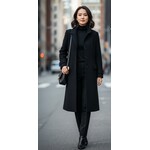 Miss New Yorker, Black, Wool, Coat, 10, VINTAGE