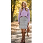 Ann Taylor, Pink, Tweed, Skirt, 10