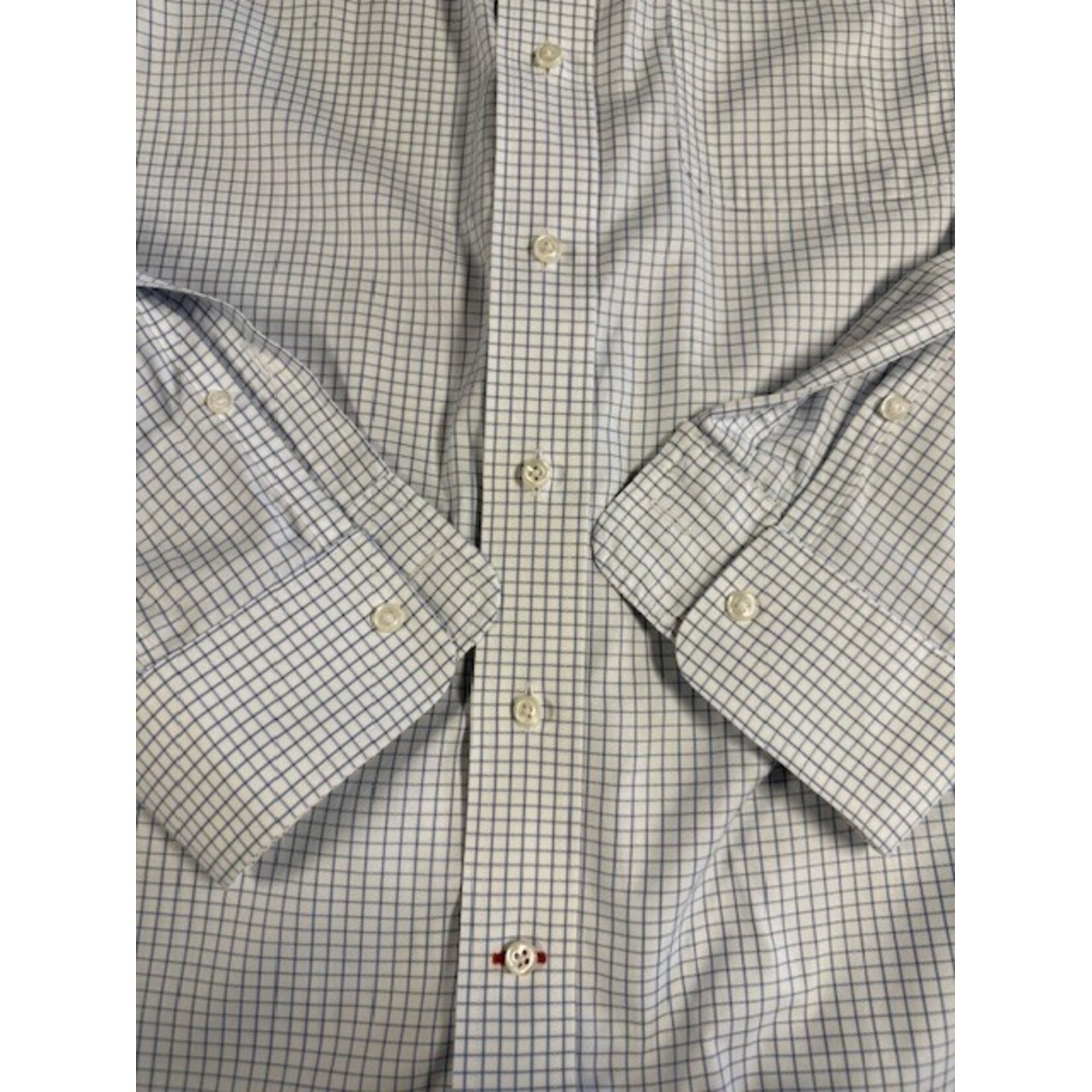 Cremieux, White, Blue, LS, BU, Men's, Large