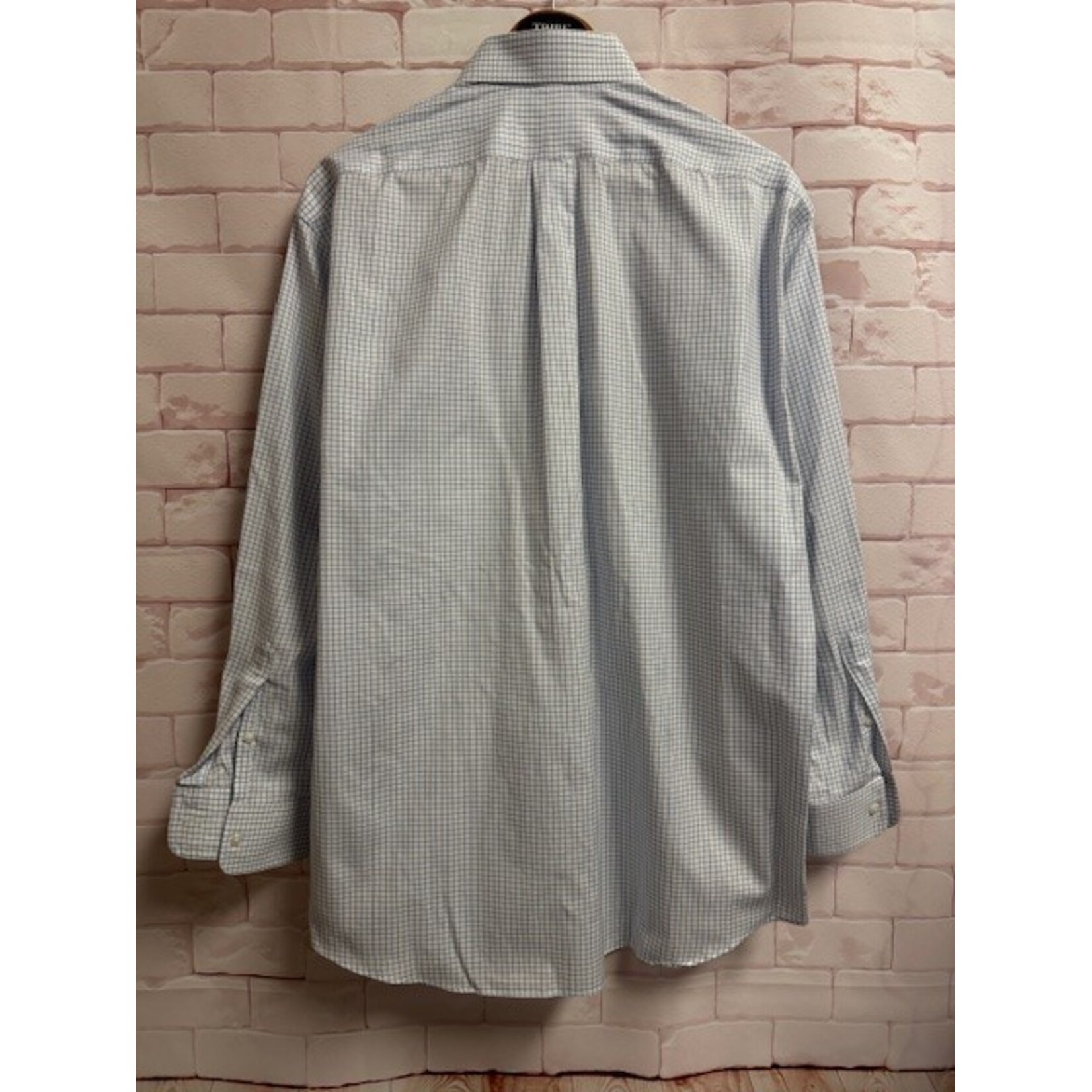 Cremieux, White, Blue, LS, BU, Men's, Large