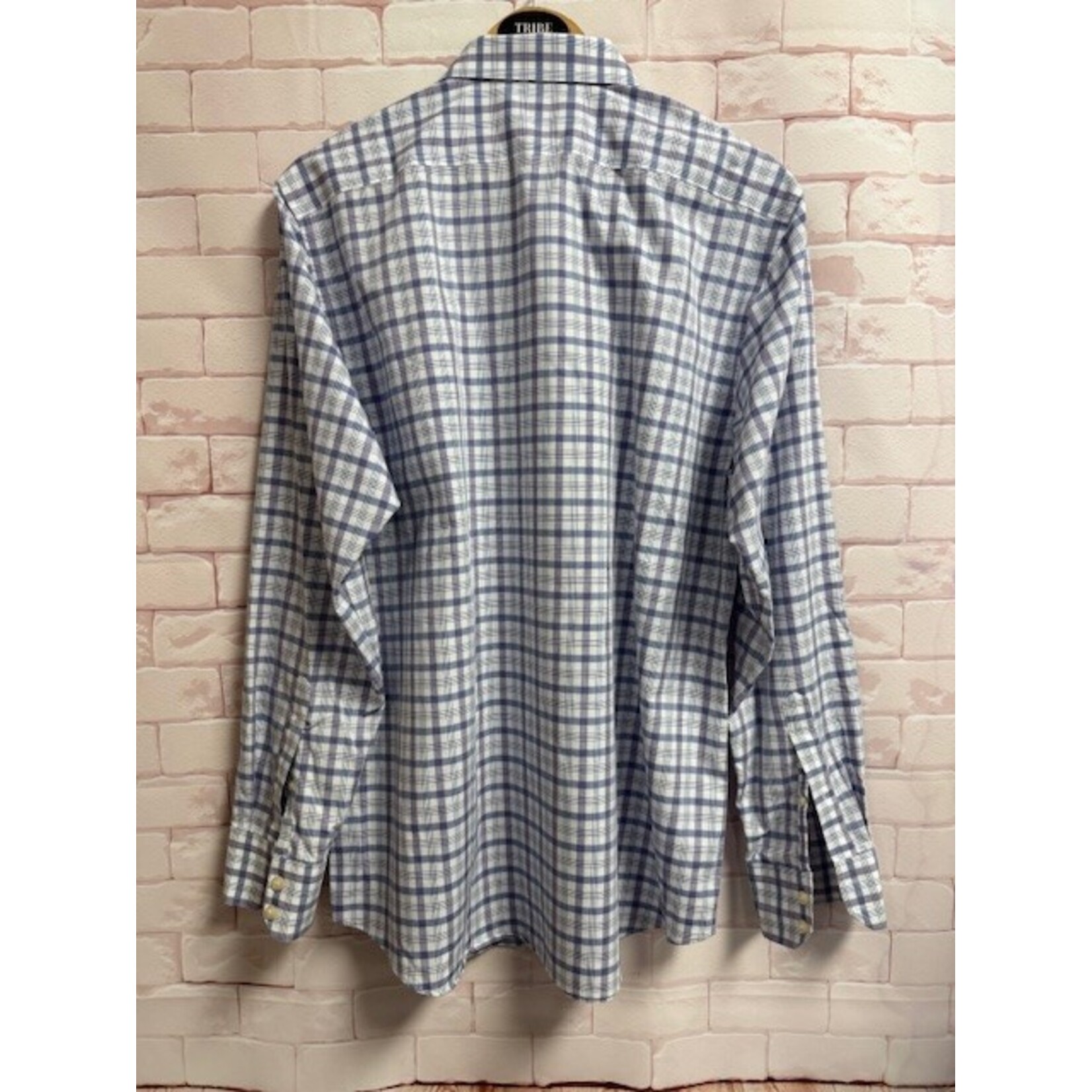 Banana Republic, White, Purple, LS, BU, Men's, Large