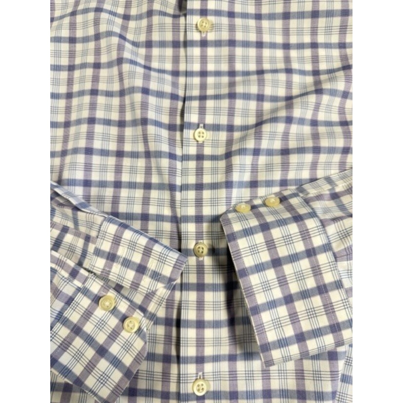 Banana Republic, White, Purple, LS, BU, Men's, Large