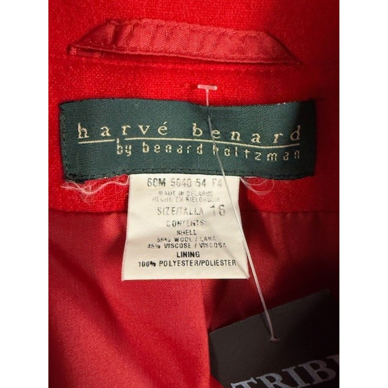Harve Benard, Vintage, Red, Jacket, 16