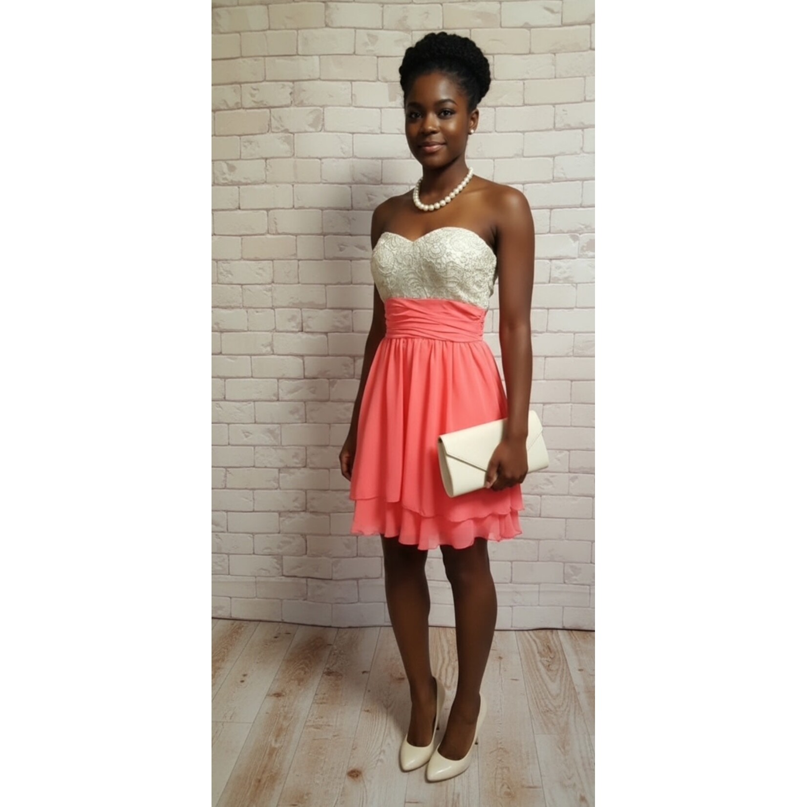 Roberta, Cream, Hot Pink, Size 5/6