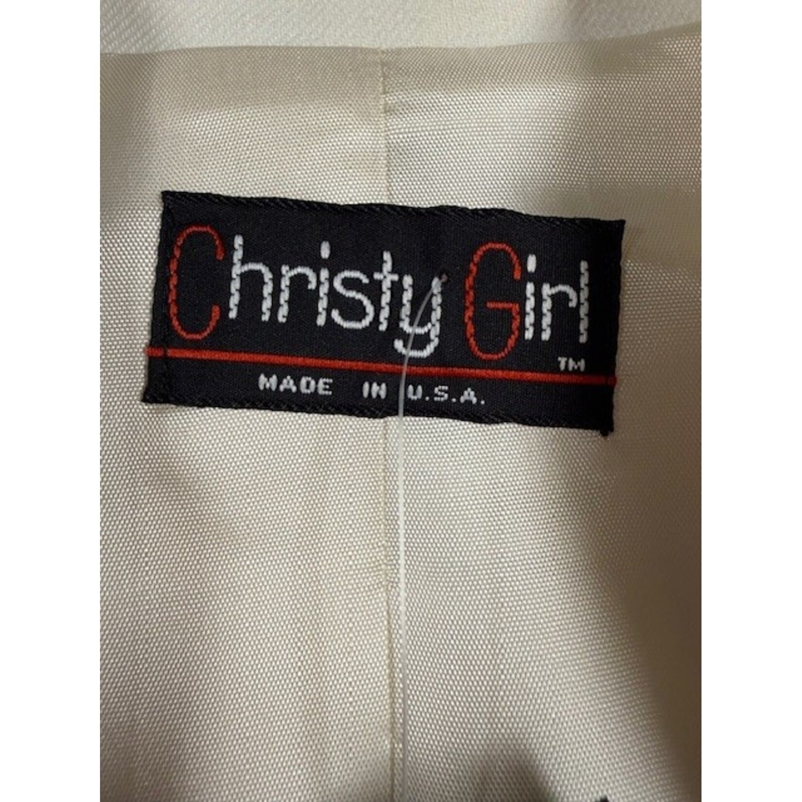 Christy Girl, White, VINTAGE, Blazer, 6