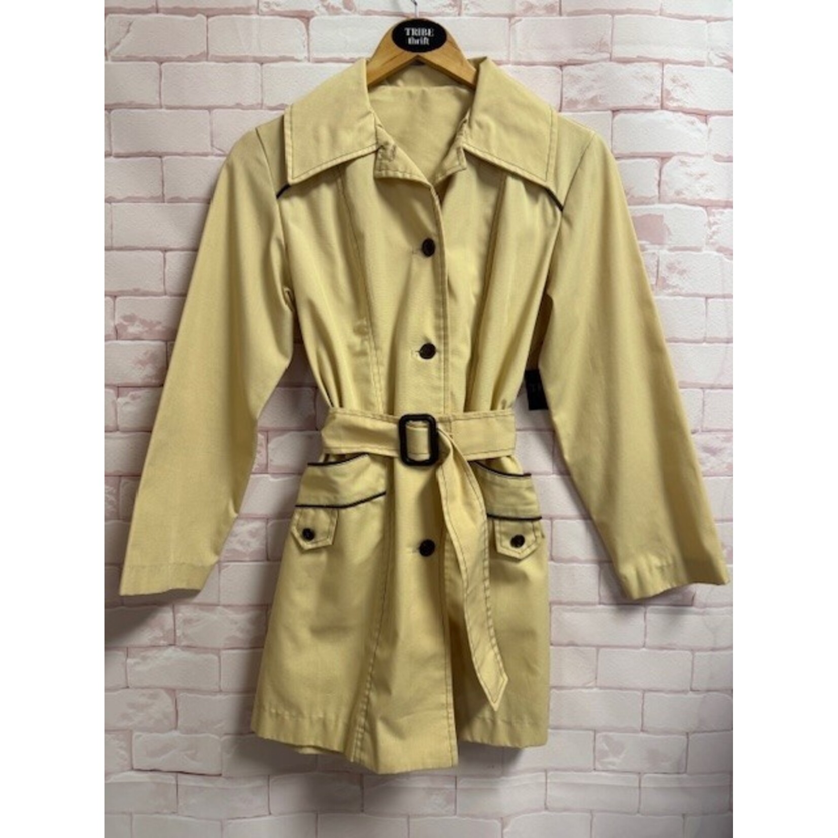 Unlabeled, Vintage, Yellow, Jacket, S