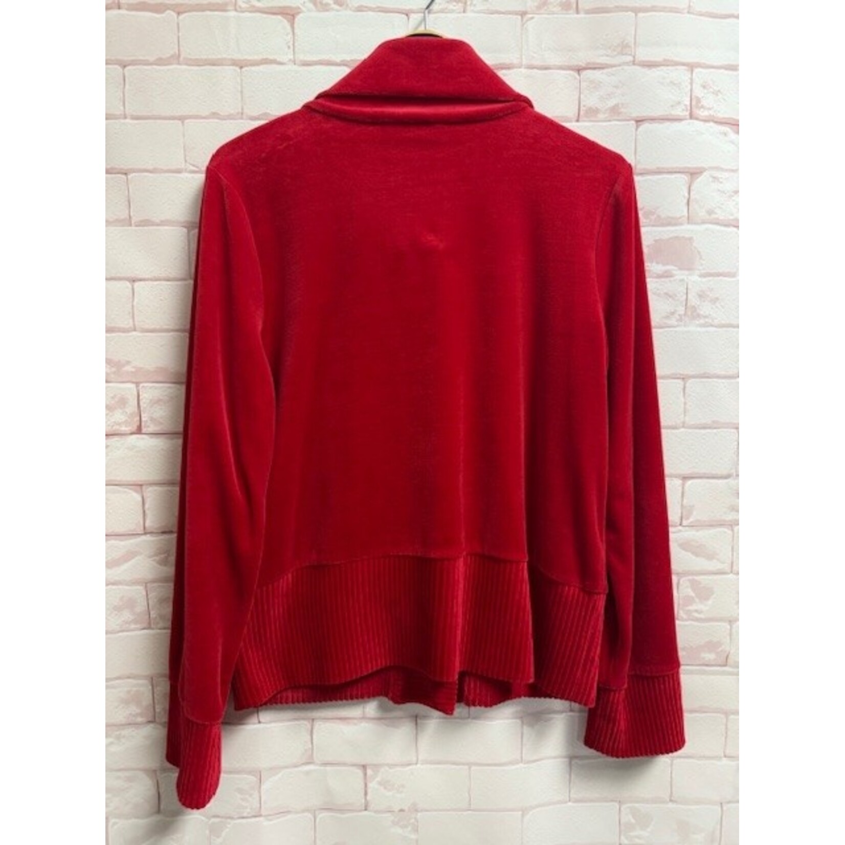 Jones New York, Red, Velour, Jacket, Medium