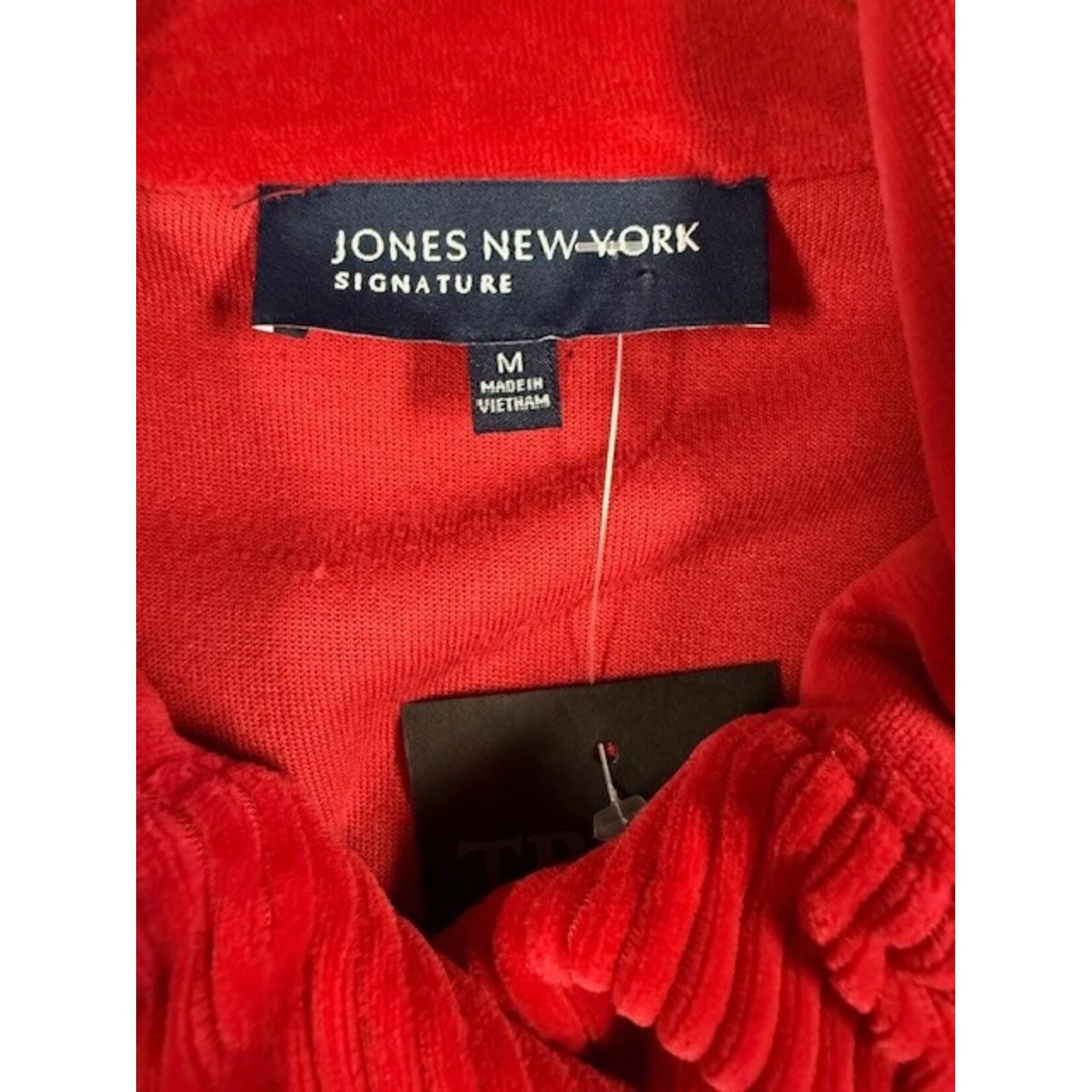 Jones New York, Red, Velour, Jacket, Medium