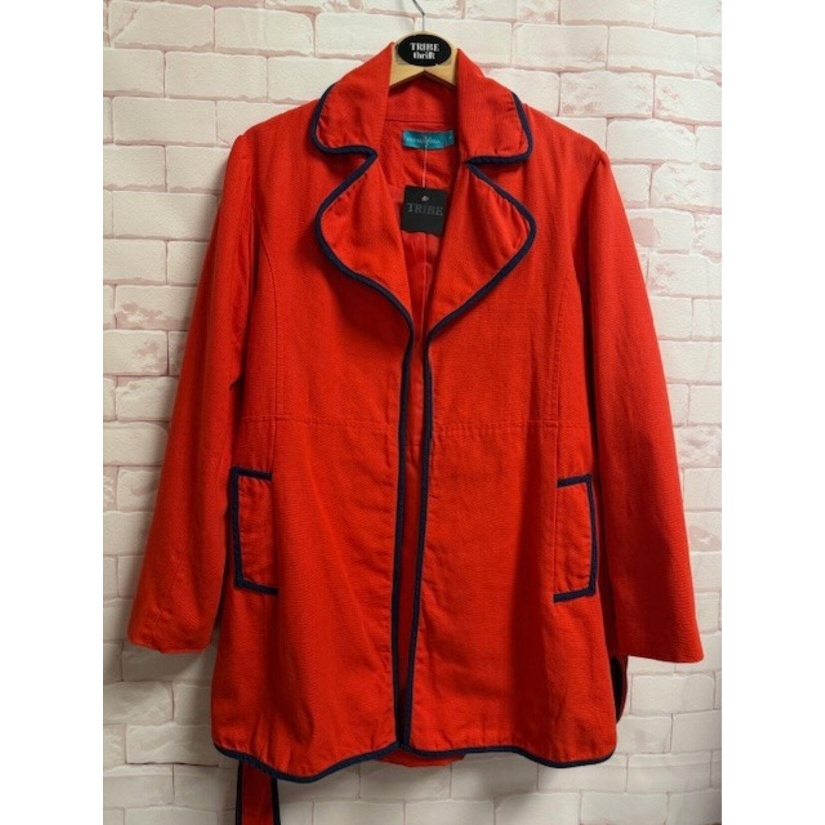 Southern Frock, Red, Navy, Jacket, Small