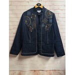 Alfred Dunner, Navy, Embroidered, Jacket, M