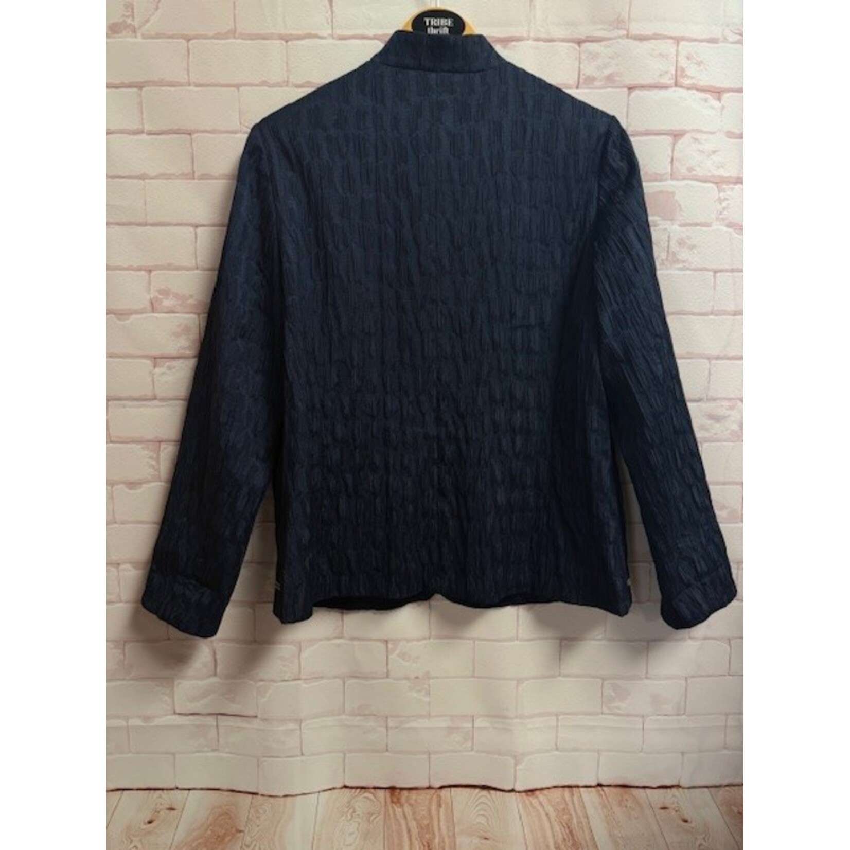 Alfred Dunner, Navy, Embroidered, Jacket, M