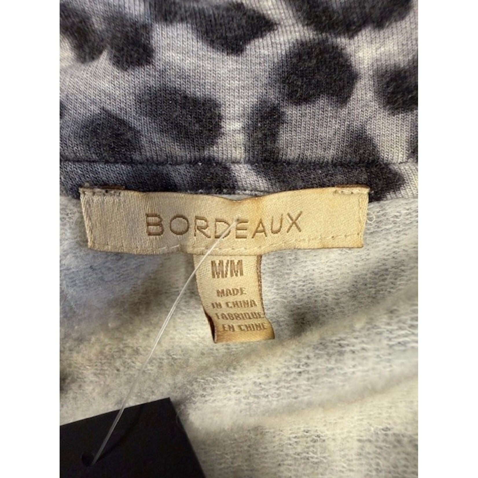 Bordeaux, Black, Gray, Leopard, Jacket, M