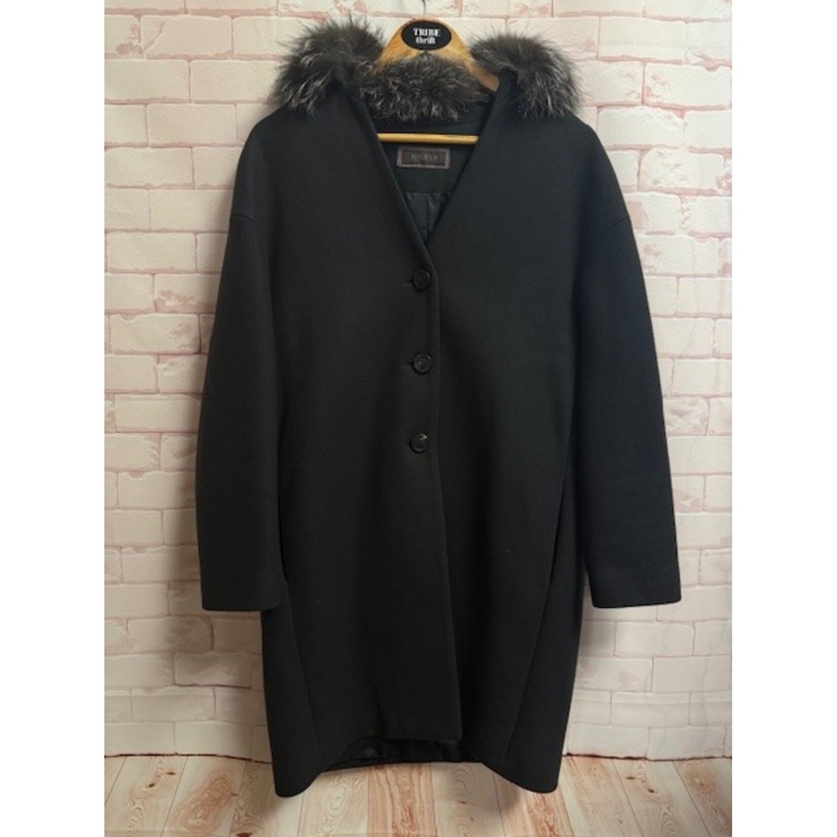 Preserico, Black, Coat, Medium/Large, MSRP 599