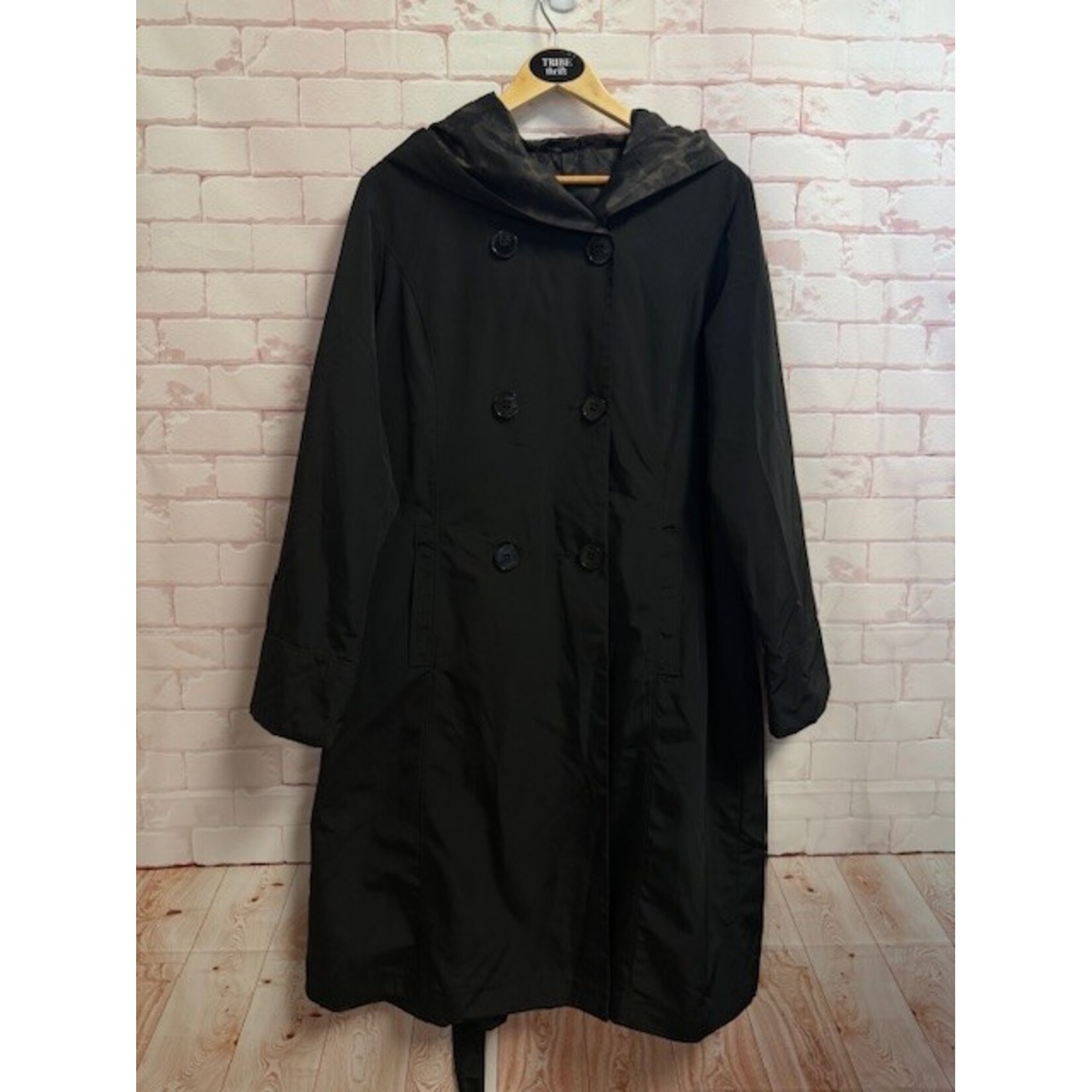 Unlabeled, Reversible, Black, Leopard, Raincoat, 1X