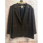 Harve Benard, Vintage, Brown, Plaid, Blazer, 16