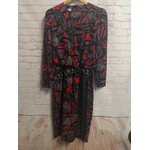 Patty O'Neil, Vintage, Black, Purple, Red, Dress, 4