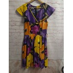 New Fast, Vintage, Black, Multicolor, Floral, Dress, 6
