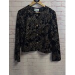 Joanna, Vintage, Gold, Silver, Black, Long Sleeve, M