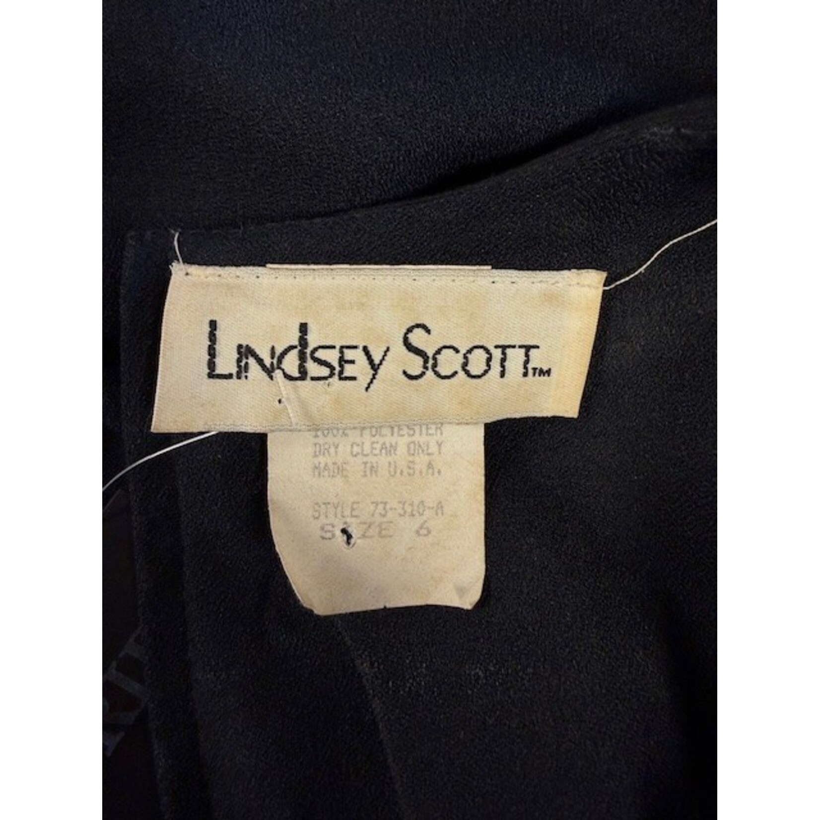 Lindsey Scott, Vintage, Black, Dress, Sz. 8, Sold As Is