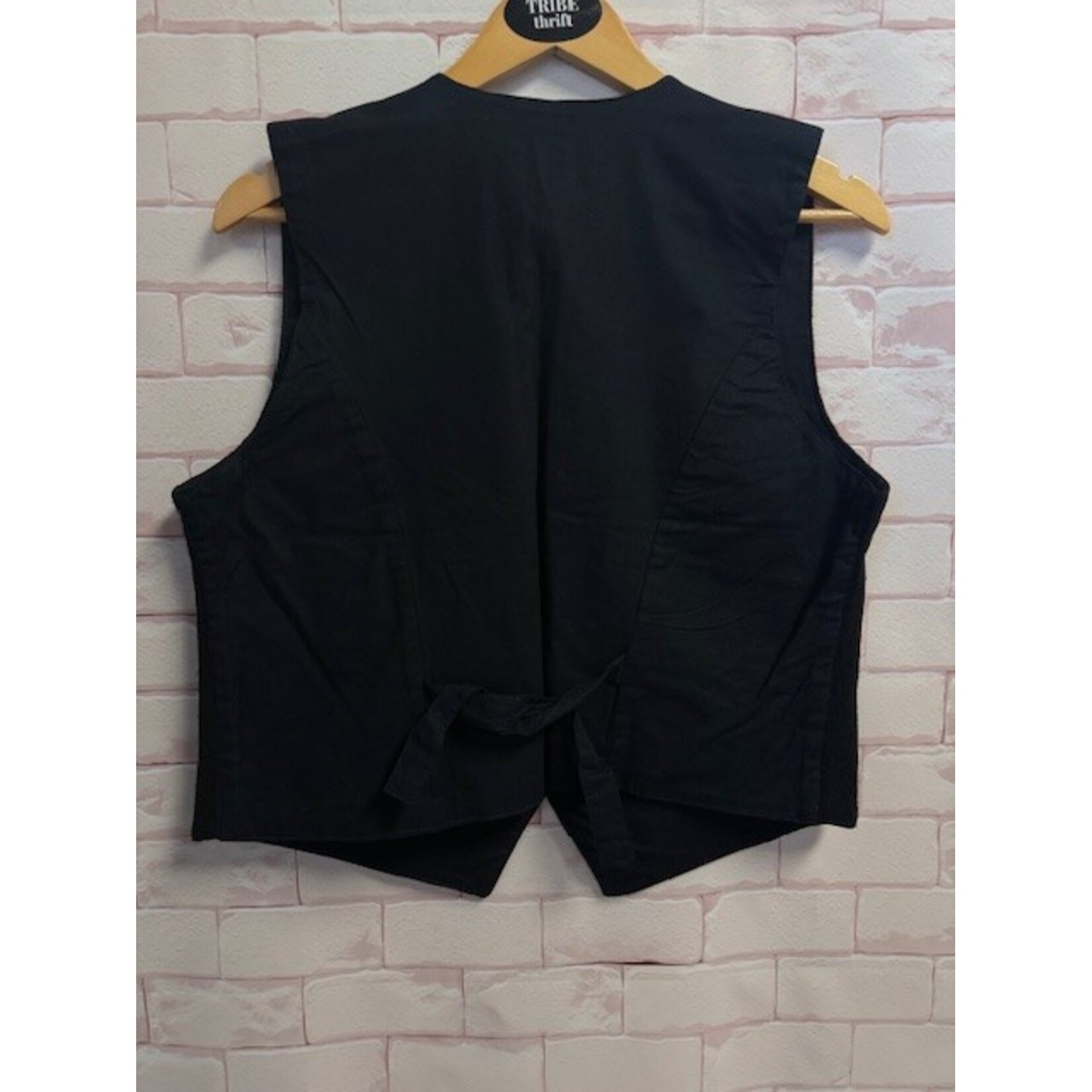 Erika Classics, Vintage, Black, Multicolor, Vest, M