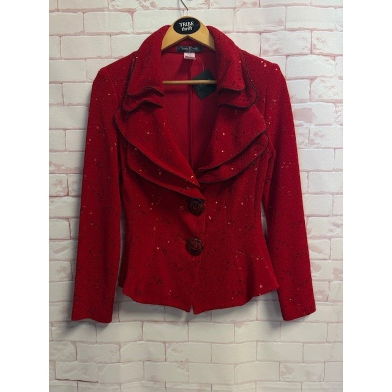 Song & Sung, Vintage, Red, Jacket, M