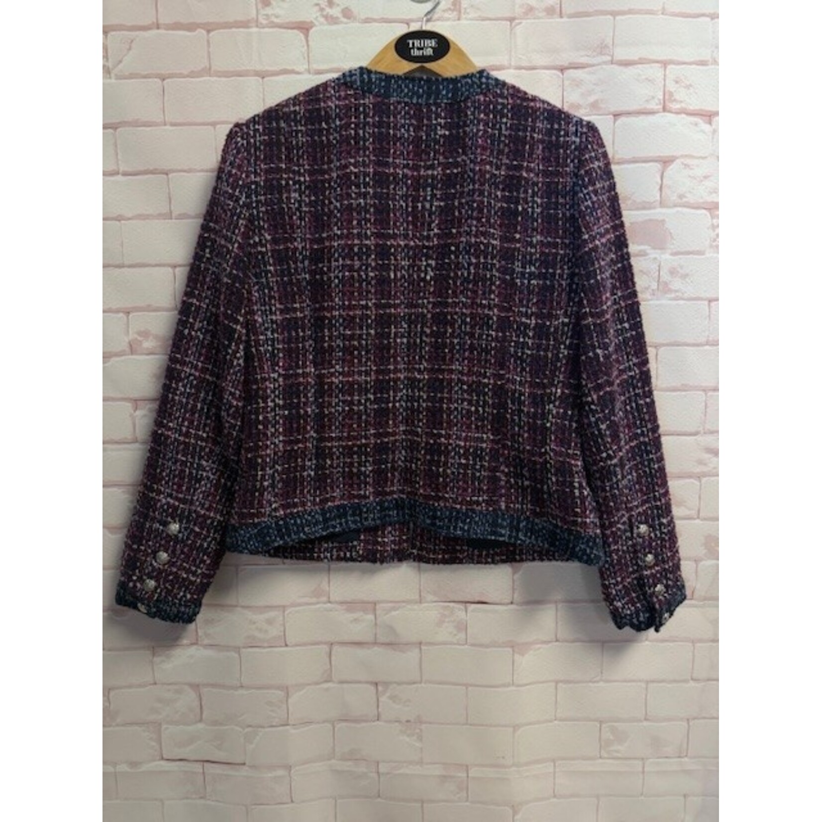 White House Black Market, Purple, Navy, Jacket, NWT, 8