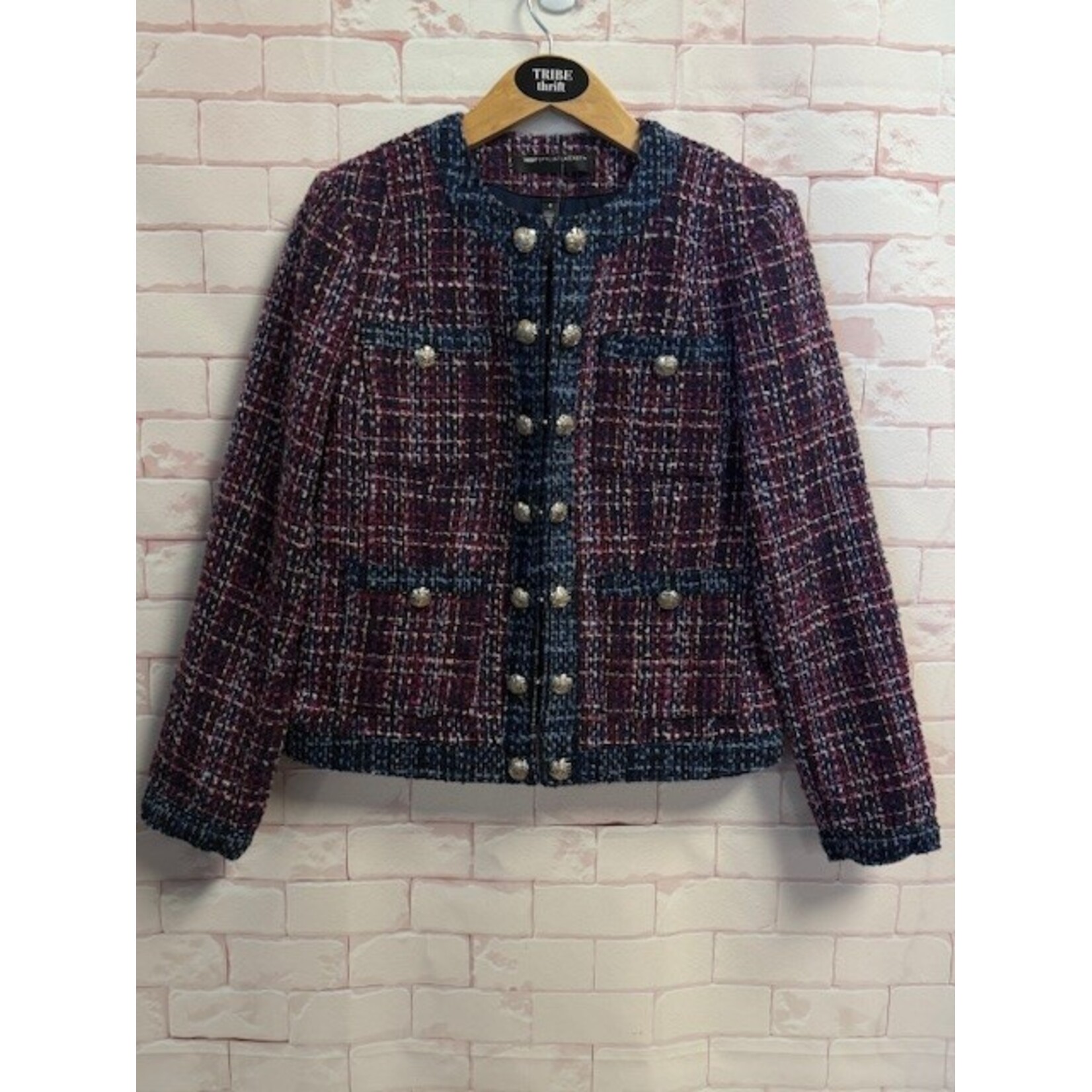 White House Black Market, Purple, Navy, Jacket, NWT, 8