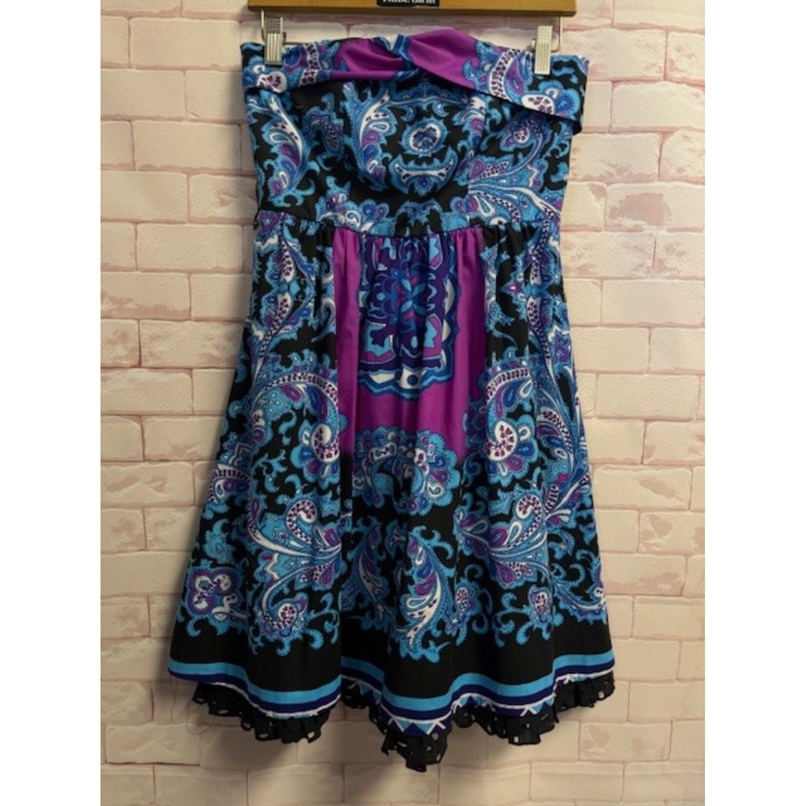 Rubber Ducky, Blue, Purple, Black, Dress, S