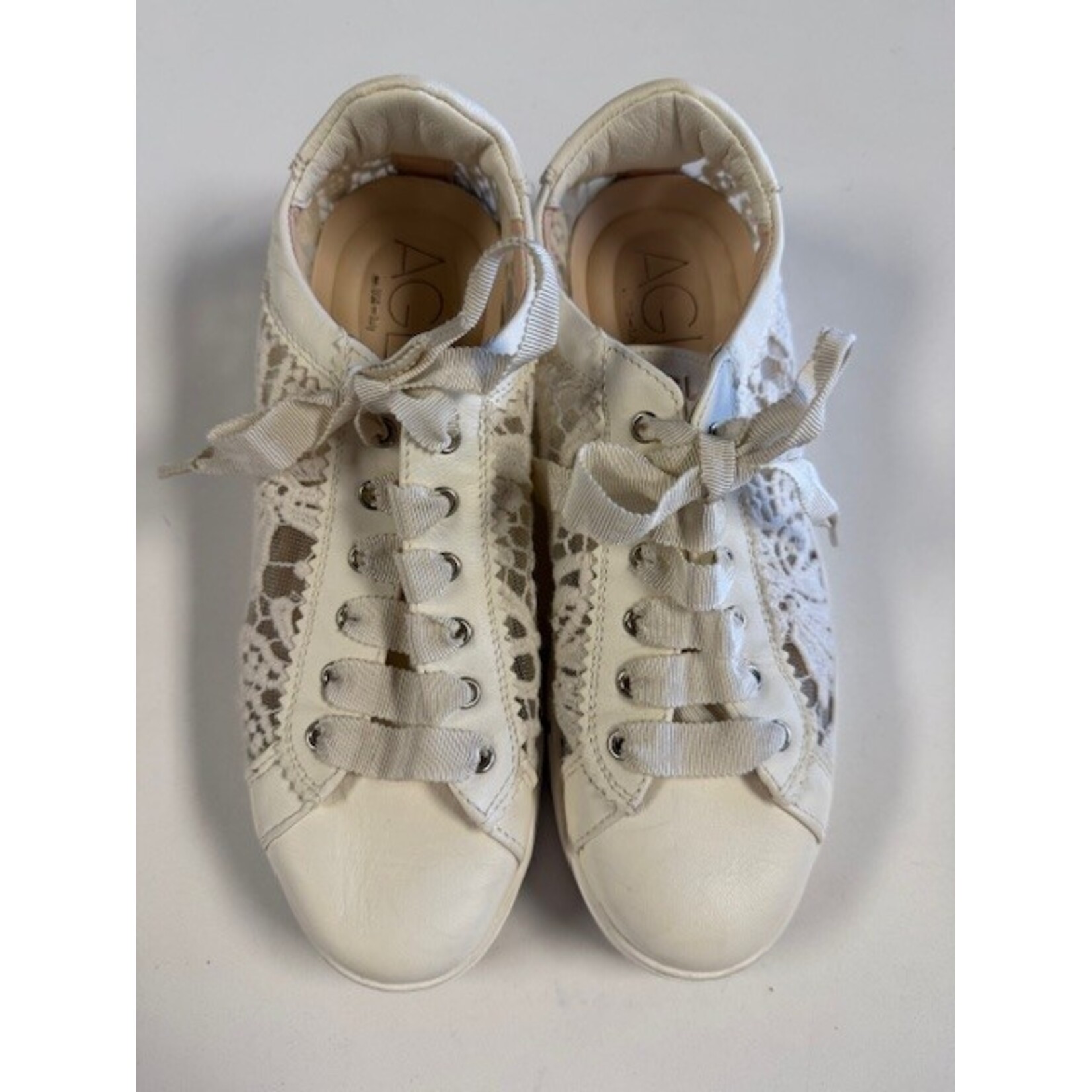 AGL, Cream, Lace, Sneakers, MSRP $425, W 7.5