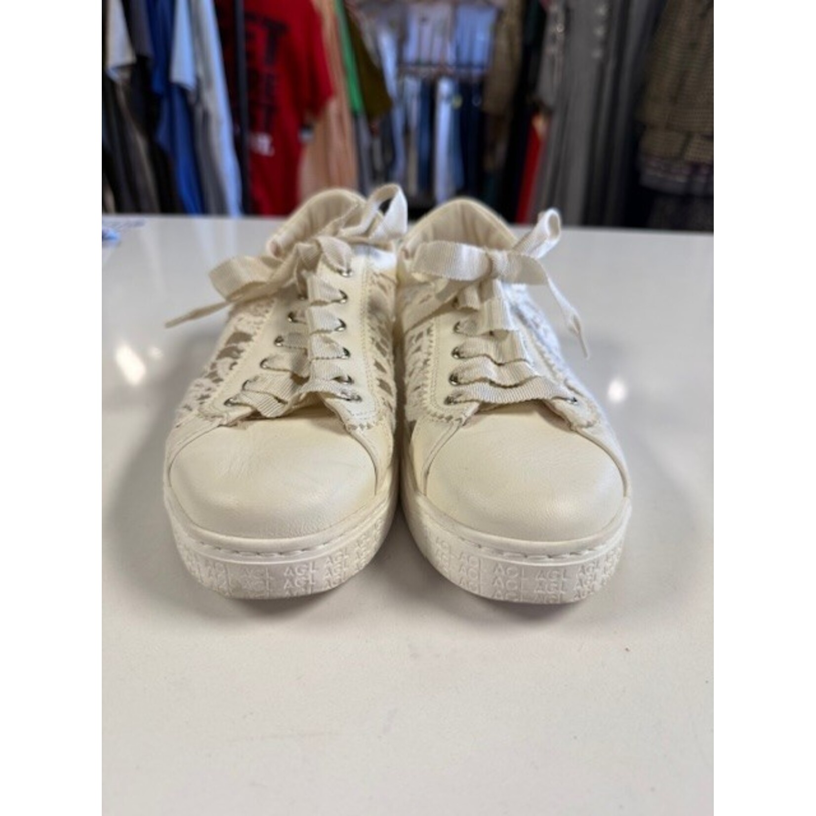 AGL, Cream, Lace, Sneakers, MSRP $425, W 7.5