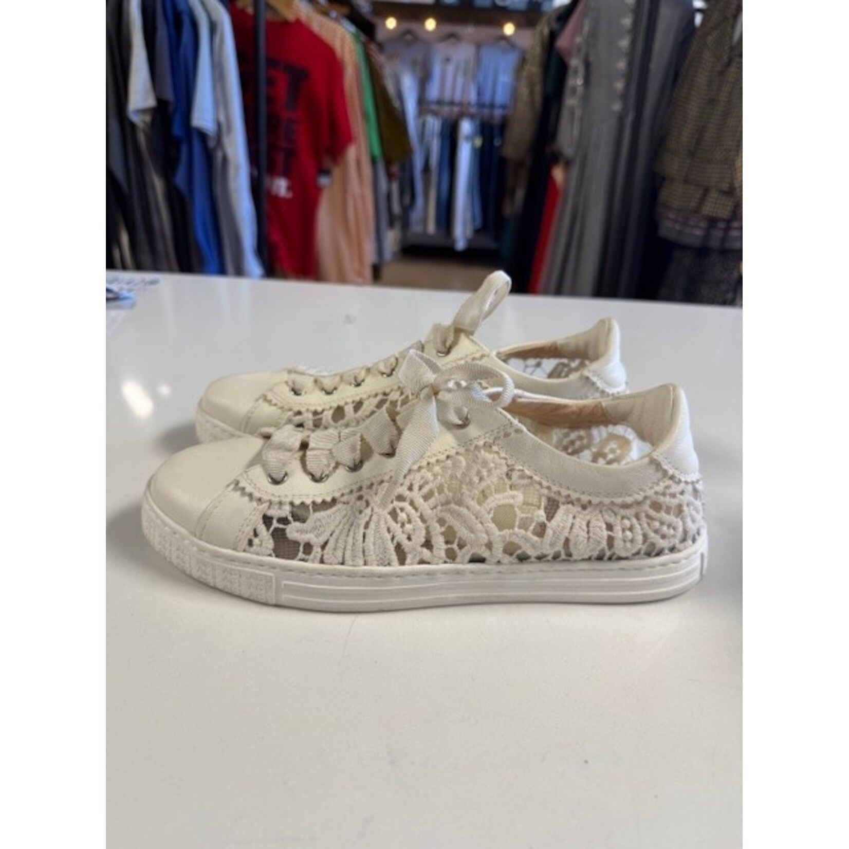 AGL, Cream, Lace, Sneakers, MSRP $425, W 7.5
