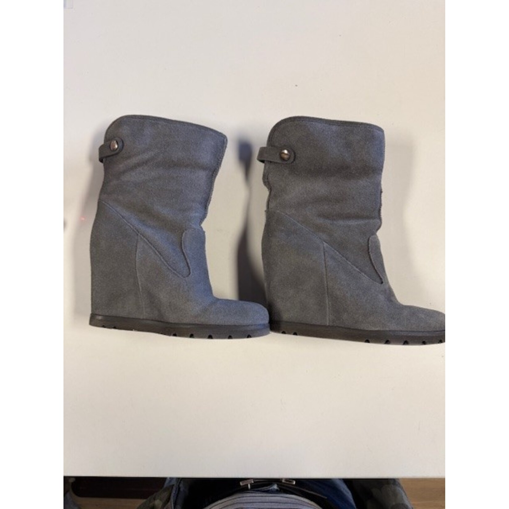 Ugg, Kyra, Grey, Suede, Wedge, Boot, 6