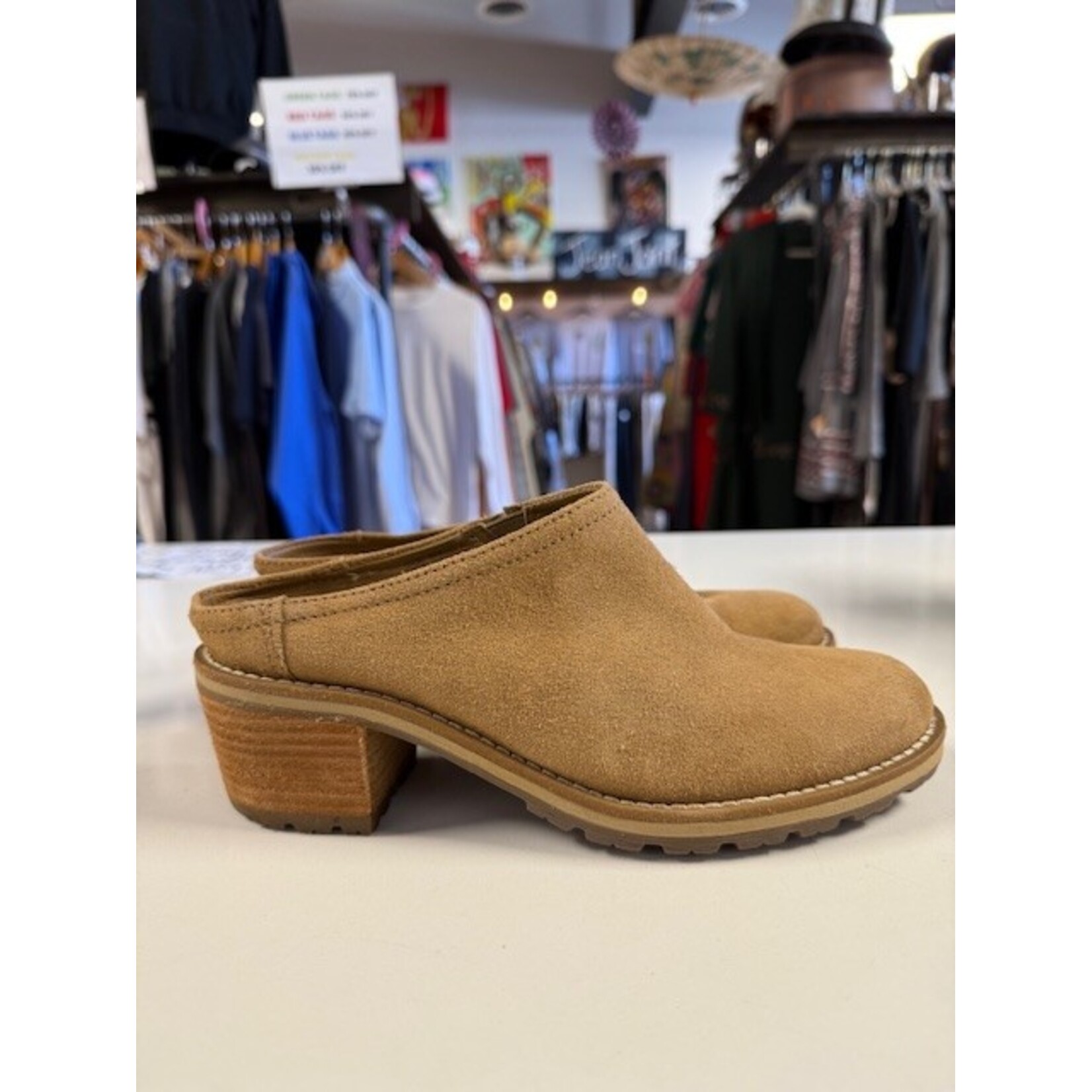 L.L. Bean, Camel, Suede, Mule, 6, NWOT