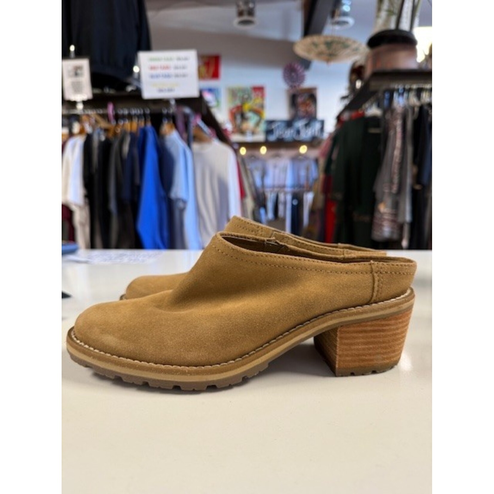 L.L. Bean, Camel, Suede, Mule, 6, NWOT