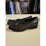 Donald J. Pliner, Black, Pewter, Loafers, 6