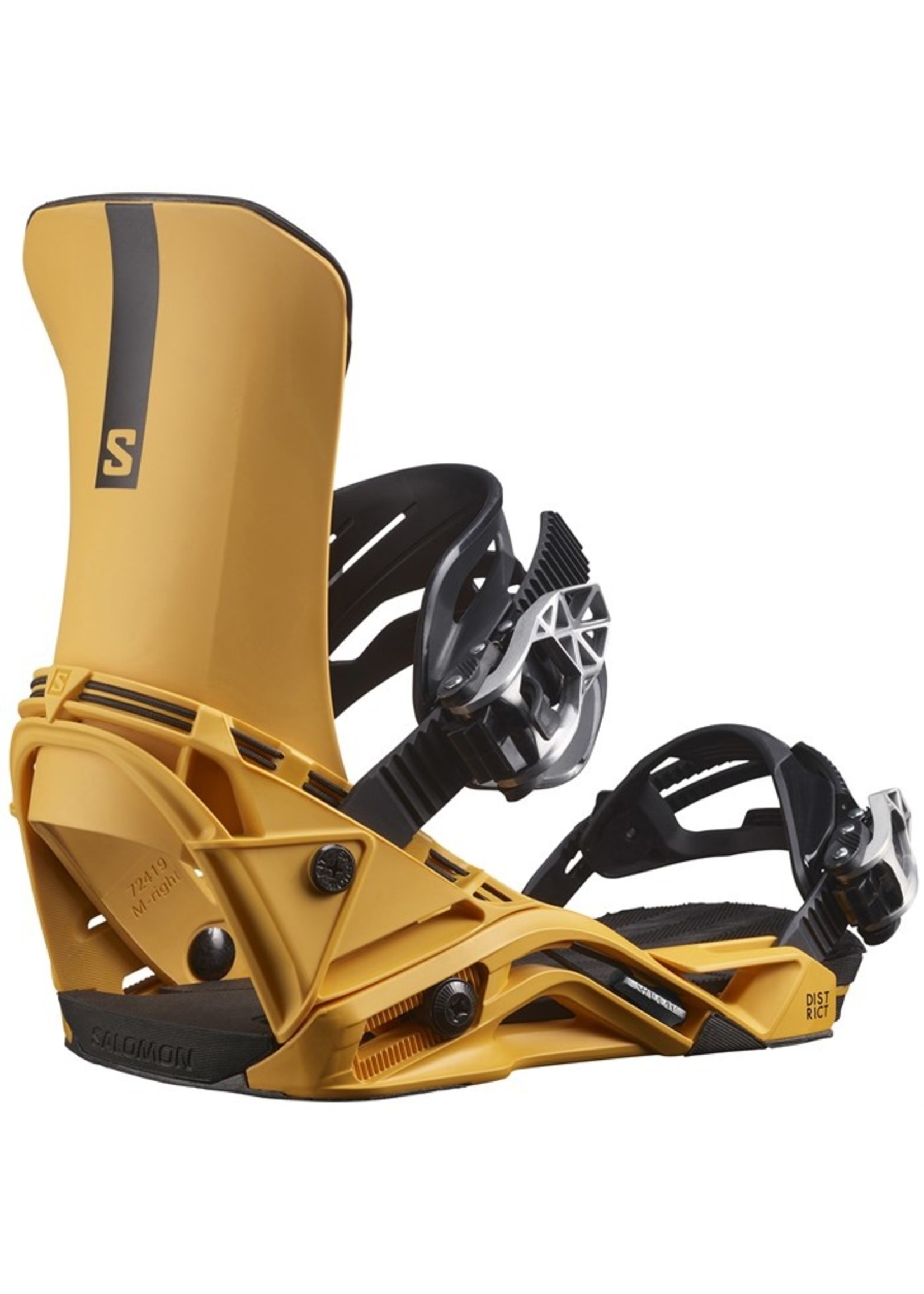 Salomon BOARD BIND. DISTRICT YELLOW 22/23 - Fitzharris Ski Bike