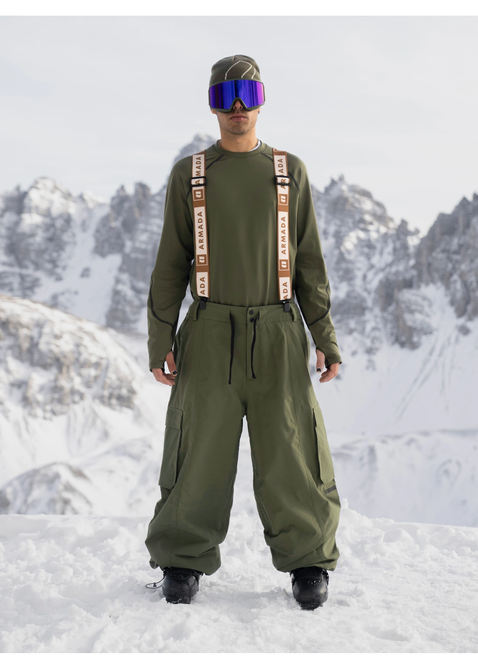 Armada Armada Stage Suspenders-Golden Brown-Cream