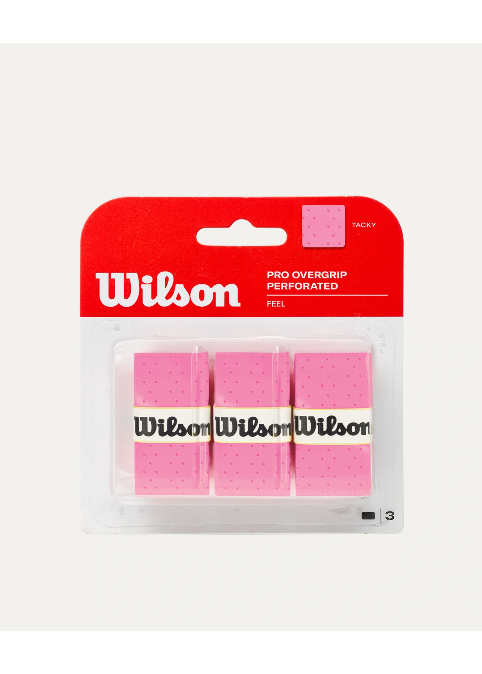 Wilson Pro overgrip pink perf 3 pk