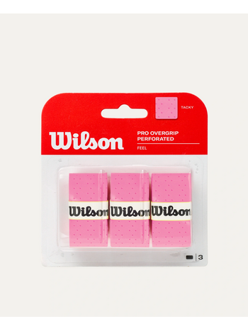 Wilson Pro overgrip pink perf 3 pk