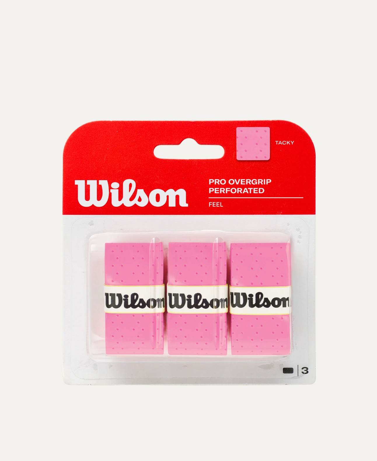 Wilson Pro overgrip pink perf 3 pk