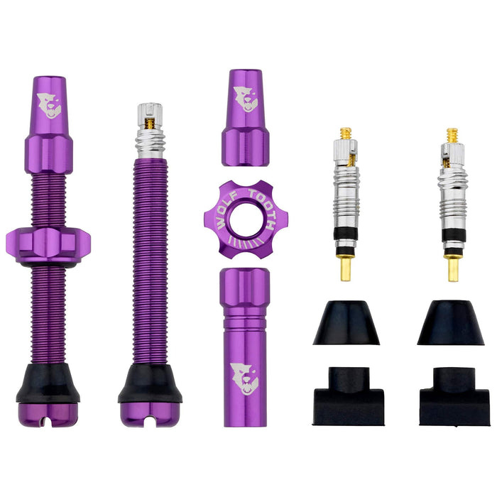 Wolf Tooth Wolf Tooth Tubeless Presta Valve Stem Kit 44mm Purple